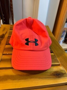 Under Armour  Coral Pink Baseball Cap with Black Logo